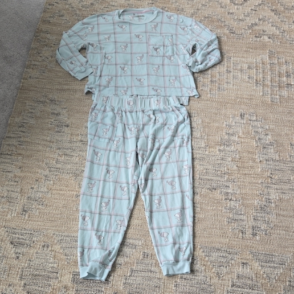 Peanuts Light Blue Pajama Set